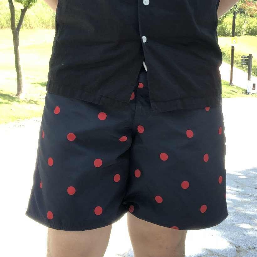 에이치엔엠 네이비 도트패턴 비치웨어팬츠