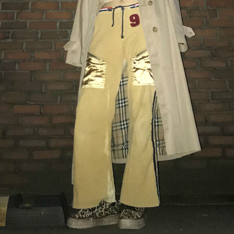 [JPN]  베이지 면혼방 부츠컷팬츠