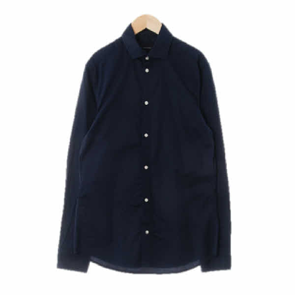 h&m 네이비 면 긴팔셔츠 