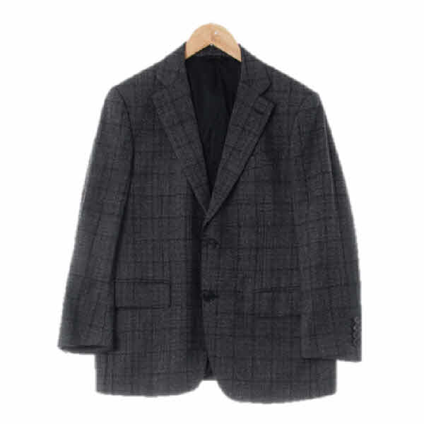닥스 코인그레이블랙 체크 울 솔리드자켓
