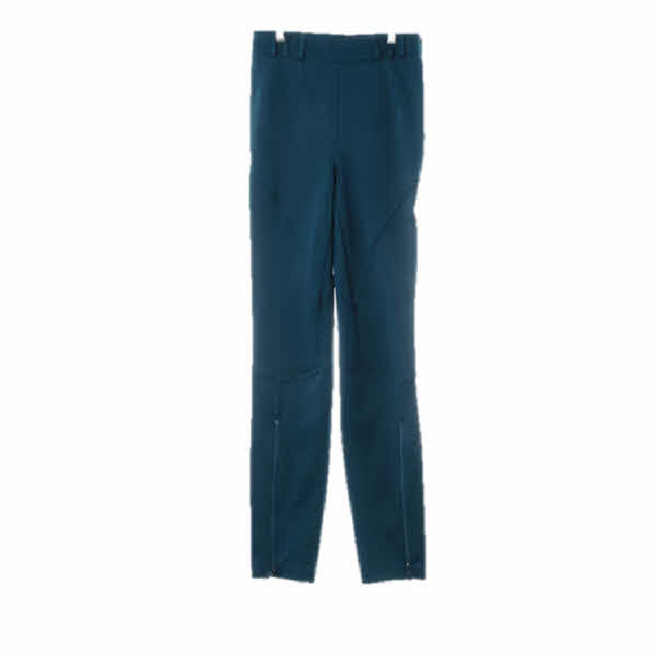 h&m 청록색 핀턱짚스키니팬츠