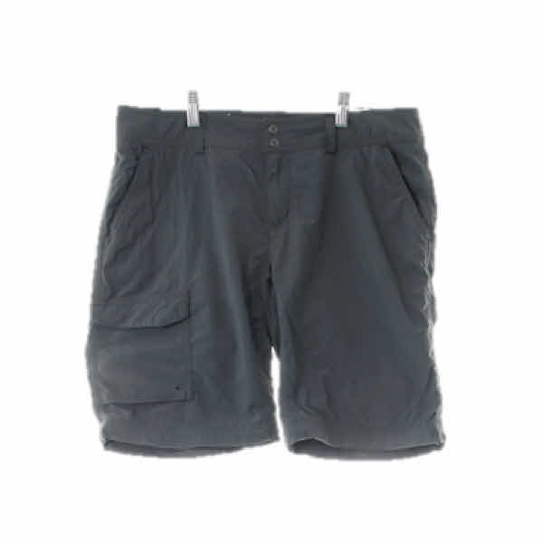 콜롬비아 풀포이즈그레이 나일론 더블버튼하프팬츠