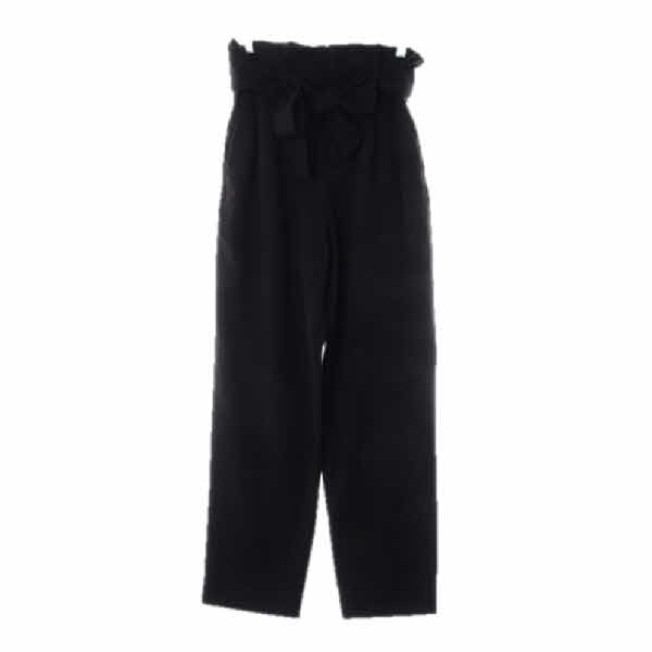h&m 블랙 비스코스혼방 하이웨스트핀턱슬랙스