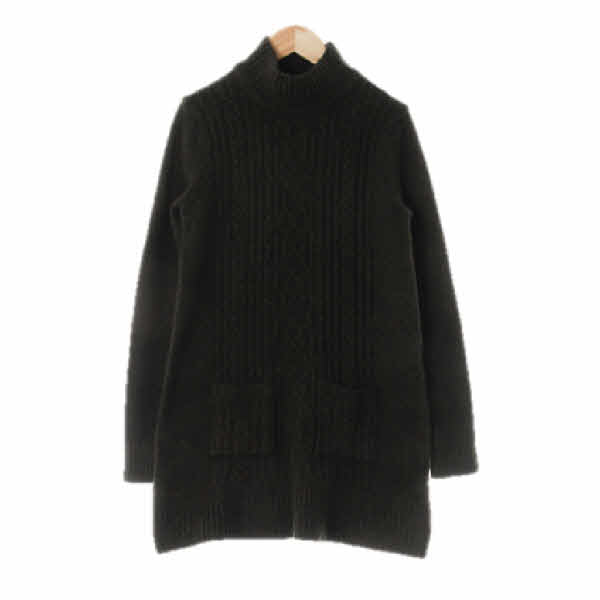 bcbg 딥그린 울혼방 꽈배기보카시니트