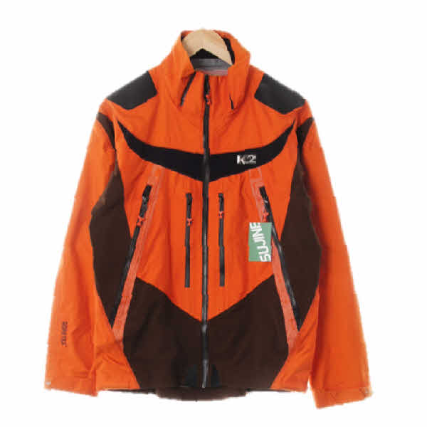 k2 탠저린브라운 고어텍스 배색아웃도어하이넥자켓