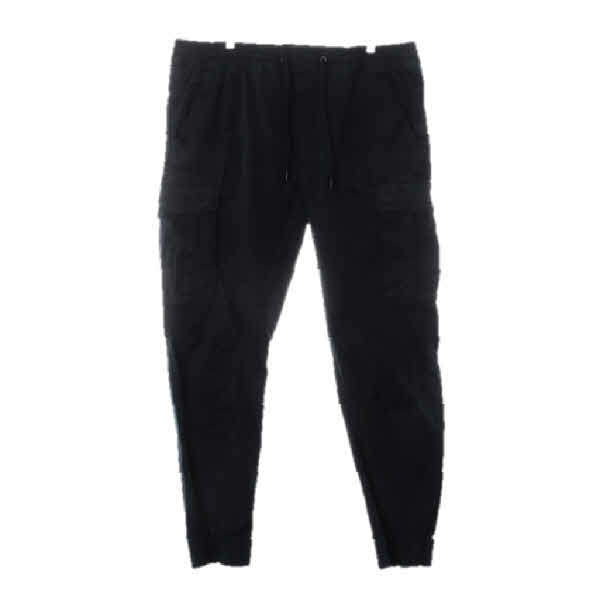 h&m 네이비 면혼방 카고조거팬츠