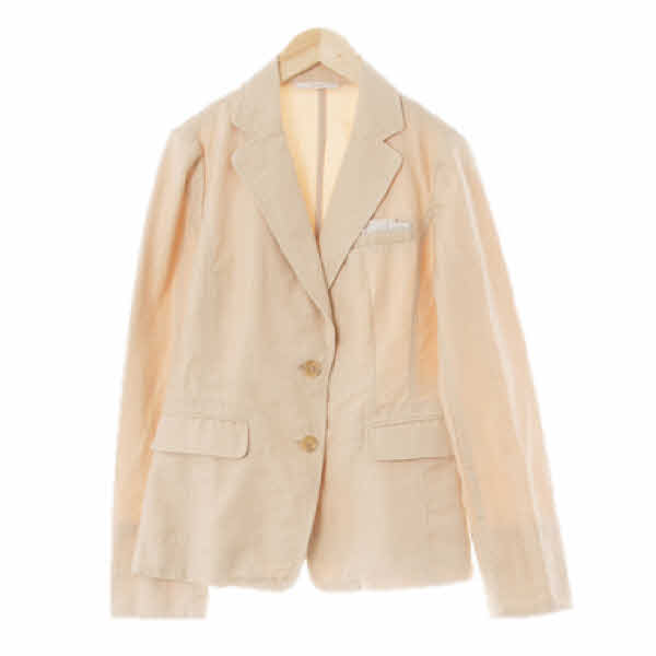 bcbg 딥피치퓨레베이지 린넨혼방 투버튼치노블레이저