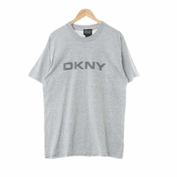 dkny 멜란지그레이 면 로고크루넥반팔티