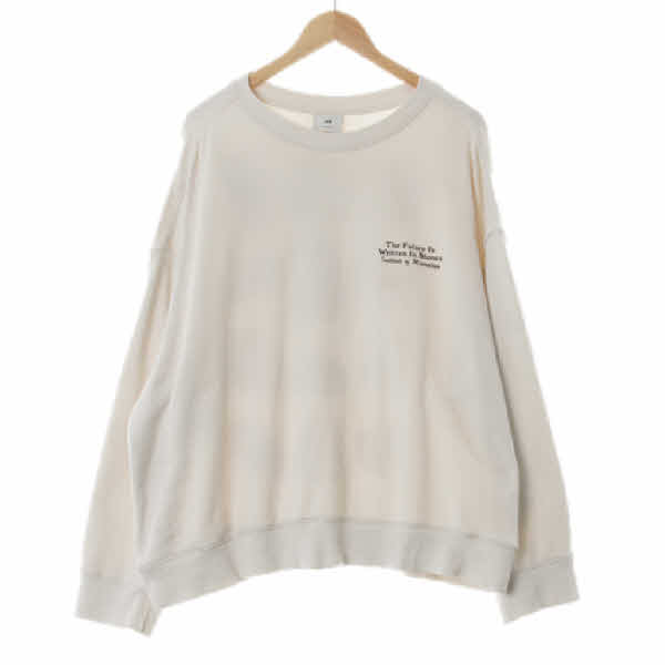 h&m 아이보리 면 레터링오버사이즈핏맨투맨