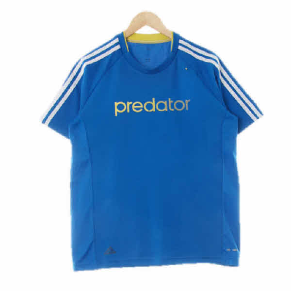 아디다스 블루 프린팅 클리마라이트 predator삼선나그랑반팔티