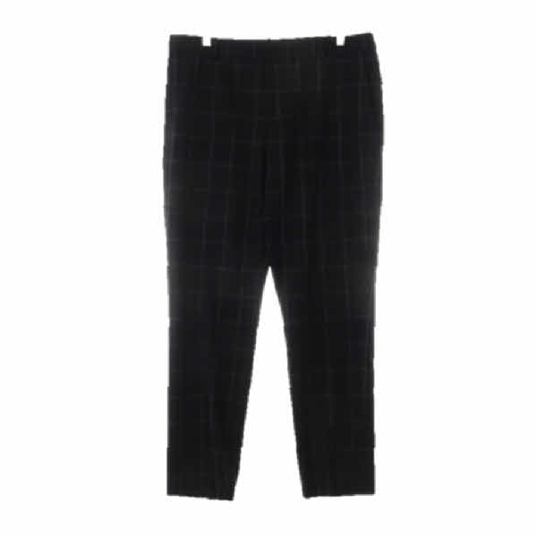 h&m 블랙 더블라인빅체크 비스코스혼방 슬랙스