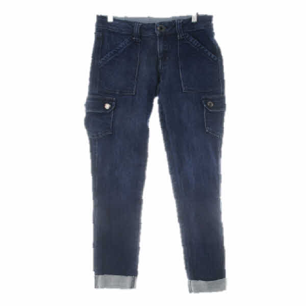 진청 데님 롤업스키니카고진