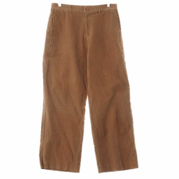 drawFit 다크베이지 스트라이프 면 라이트골덴와이드팬츠