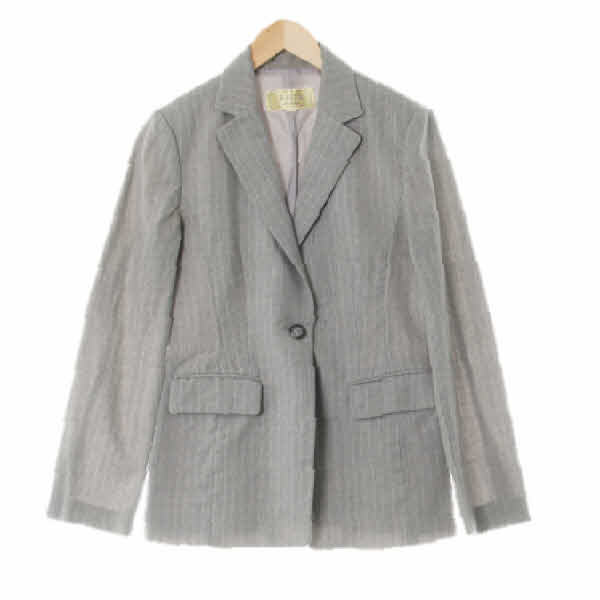 keith 그레이 스트라이프 울혼방 원버튼블레이저
