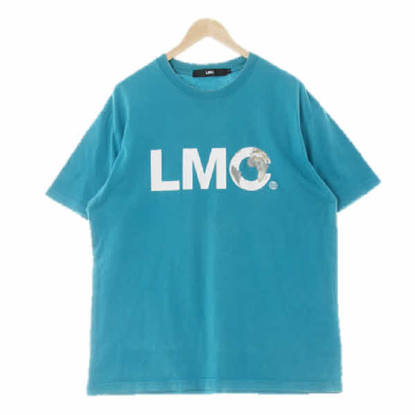 lmc 마우이블루 프린팅 면 지구크루넥반팔티