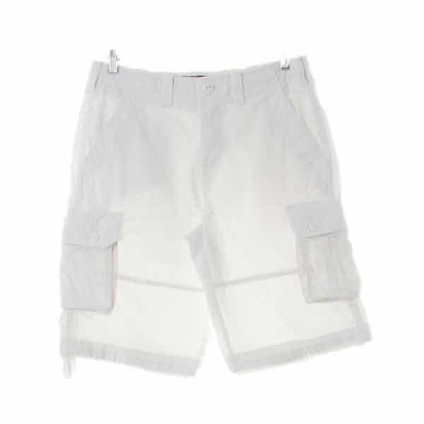 클라이드 화이트 면 절개카고반바지
