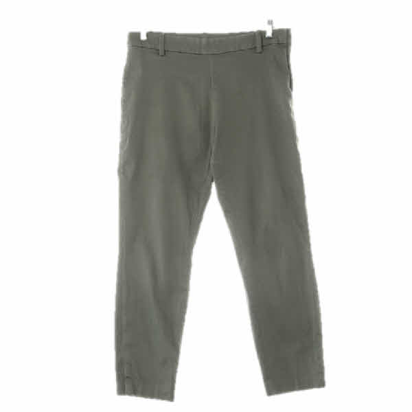 h&m 카키 면혼방 스트레치슬릿팬츠
