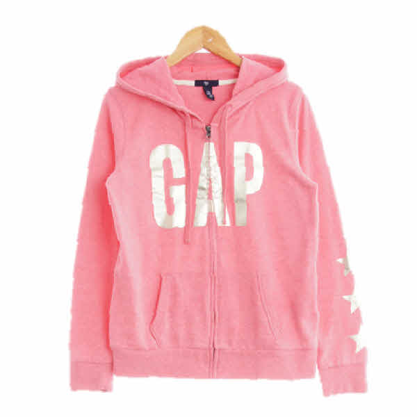 gap 핑크레모네이드 프린팅 면혼방 빅레터링로고후드집업