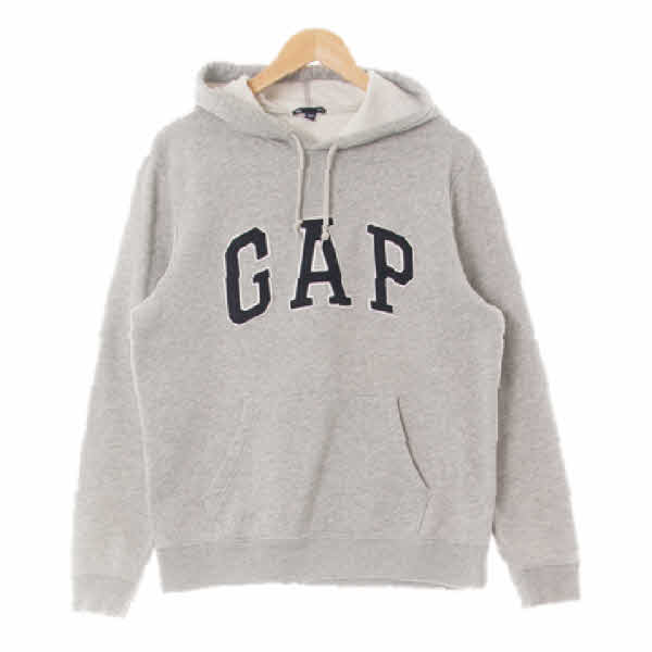 gap 멜란지그레이 면혼방 패치레터링스웨트후디
