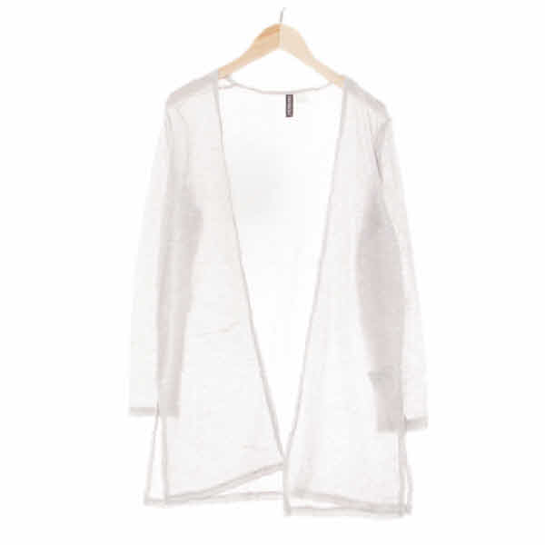 h&m 라이트그레이 비스코스혼방 시스루오픈트임가디건