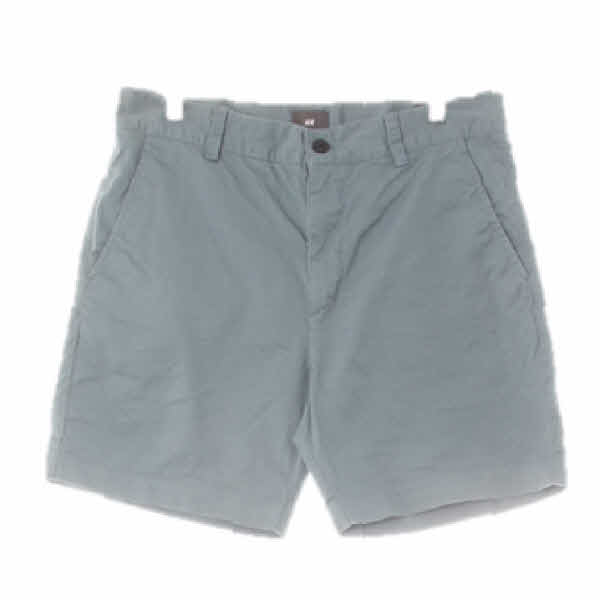h&m 그레이시카키 면혼방 레귤러핏치노하프팬츠