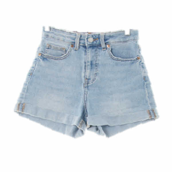 h&m 연청 데님 롤업숏팬츠