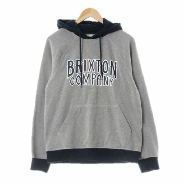brixton 그레이 프린팅 면혼방 나그랑투톤후디