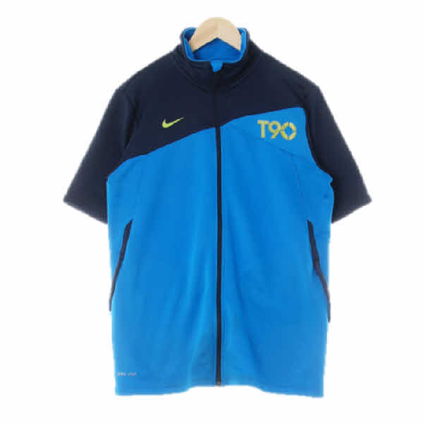 나이키 블루네이비 드라이핏 t90반팔집업자켓