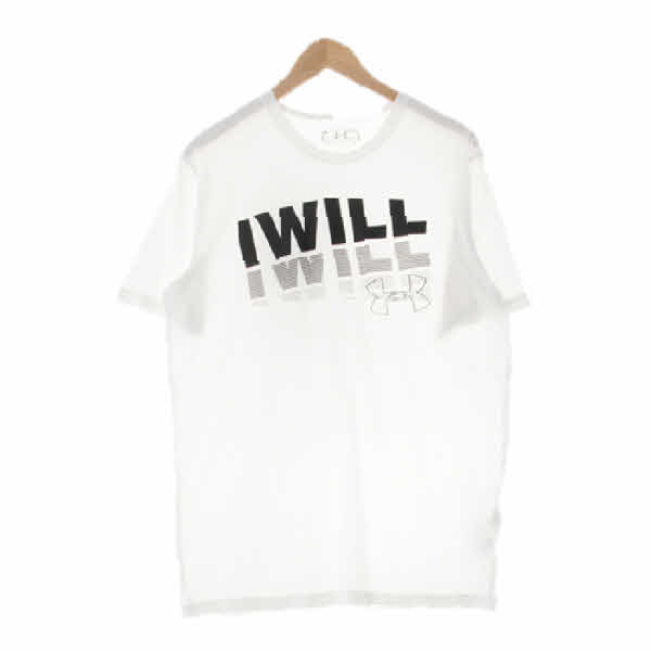 언더아머 화이트 면혼방 Iwill라운드반팔티