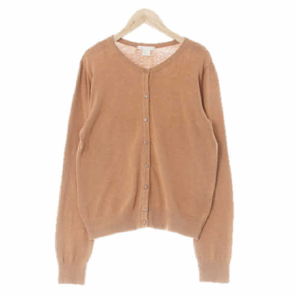 h&m 브라운 면 라운드기본가디건