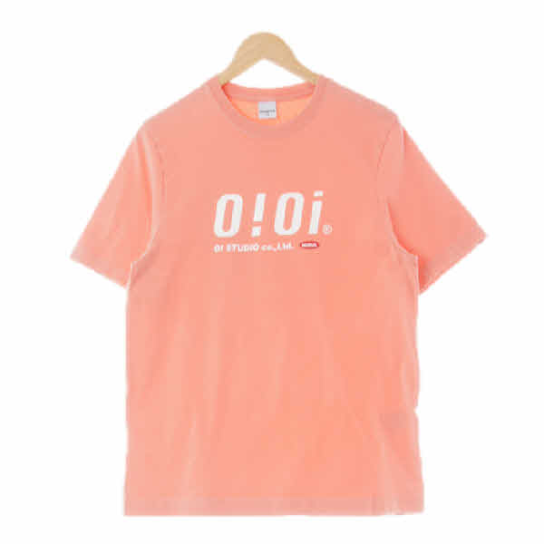 oioi 코랄 프린팅 면 빅로고크루넥반팔티