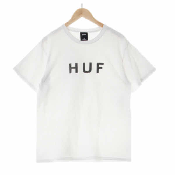 huf 화이트 면 빅로고반팔티