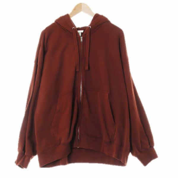 h&m 브라운 면 가오리오버핏후드집업