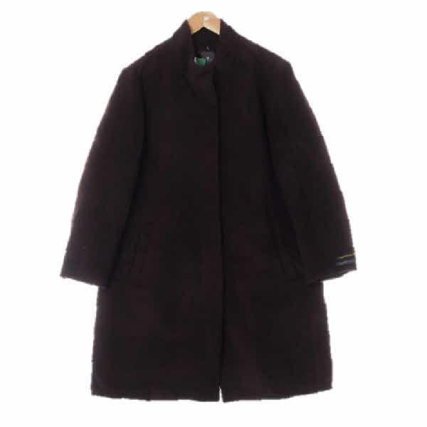 pat 멜란지플럼 캐시미어혼방 반목a라인롱코트