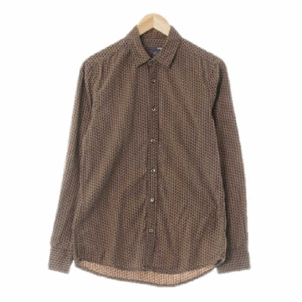 h&m 커피색면 긴팔셔츠