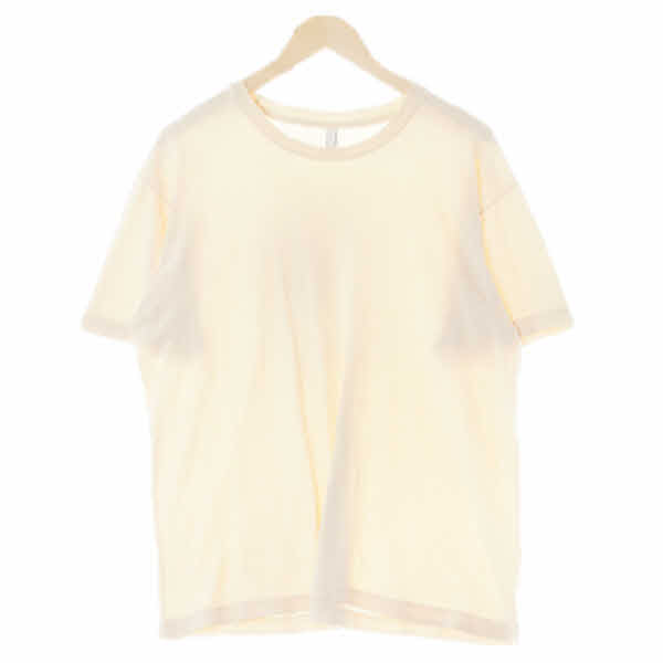 americanapparel 베이지 면 라운드반팔티