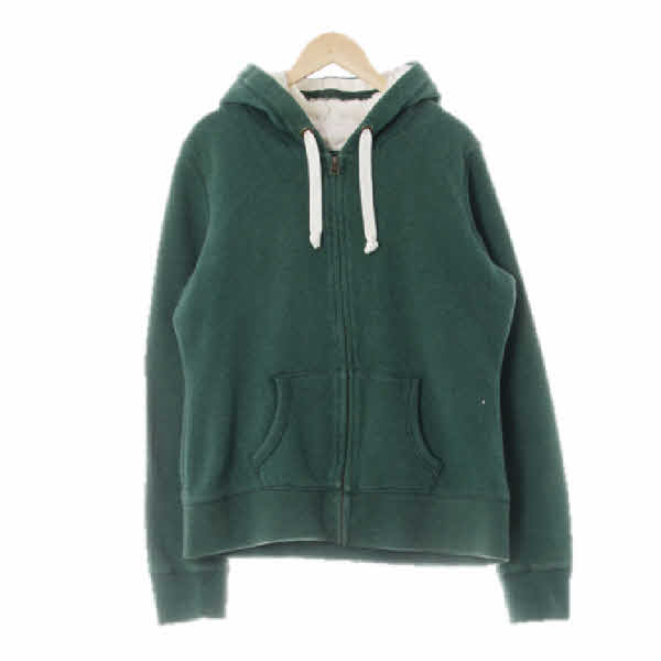 h&m 그린 면 워싱아웃포켓후드집업