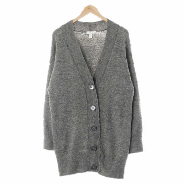 h&m 그레이 빅버튼브이넥롱가디건