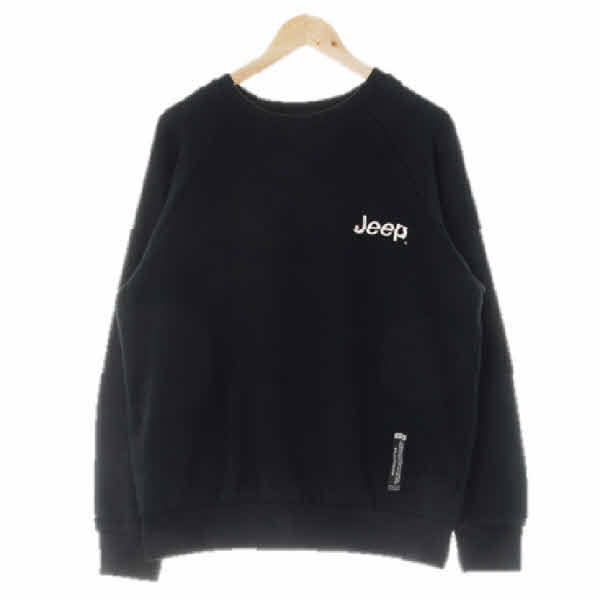 jeep 블랙 면혼방 빅자수로고맨투맨