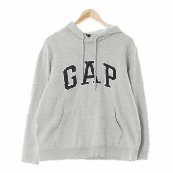 gap 멜란지그레이 면혼방 빅로고기모후드티
