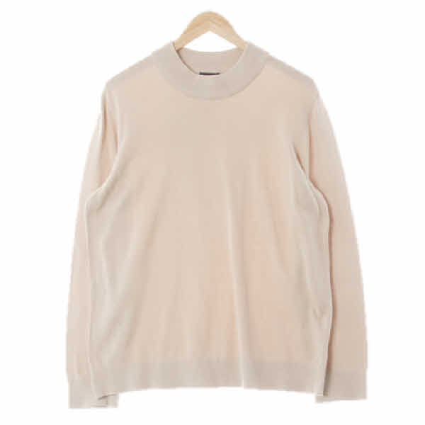h&m 베이지 면 모크넥시보리니트