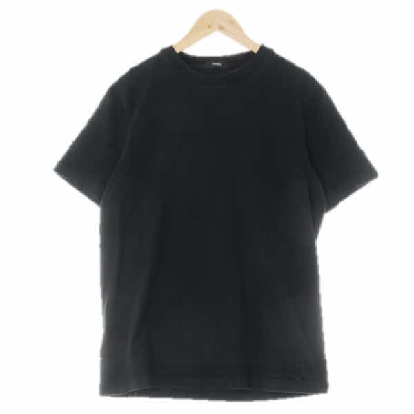 띠어리 블랙 오가닉코튼 라운드반팔티