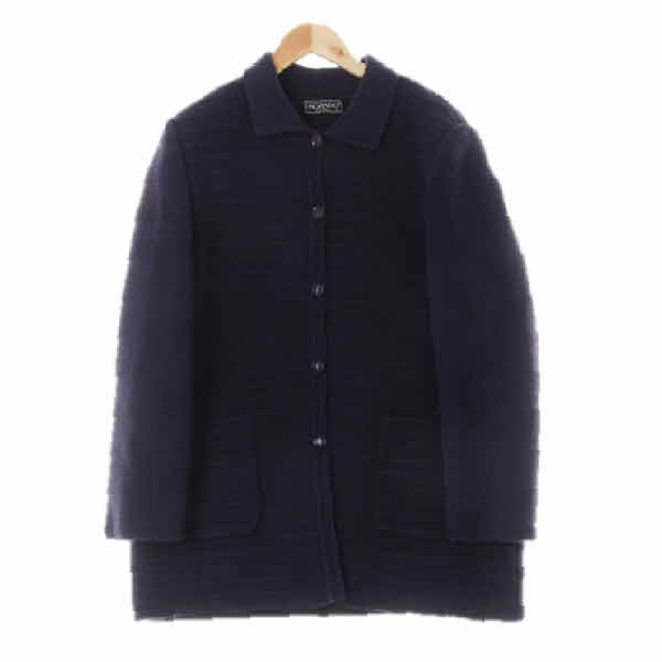 morado 퍼플 스트라이프 울혼방 웜니트자켓