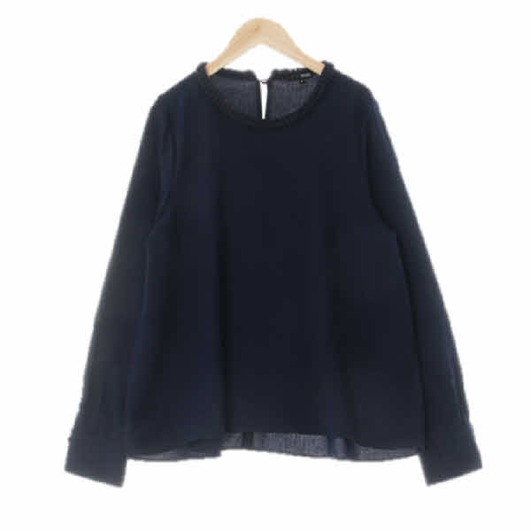 mixxo 네이비 매듭넥블라우스