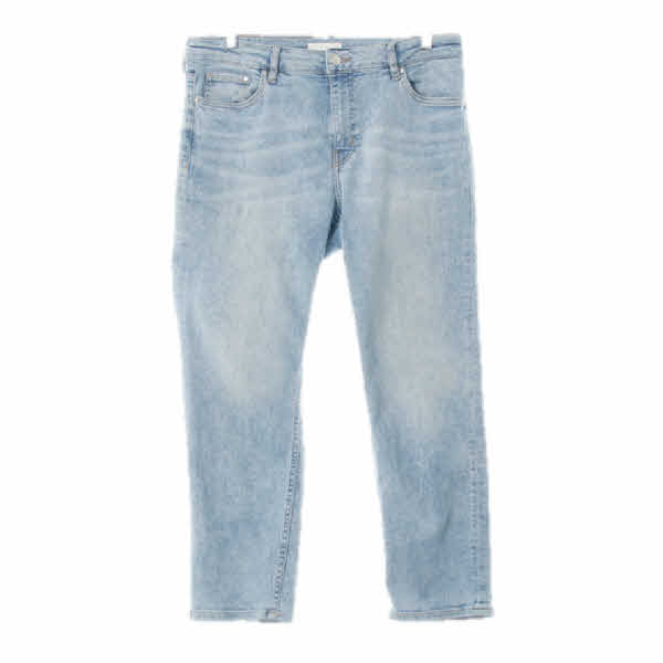 h&m 연청 데님 하이돌청워시드크롭진