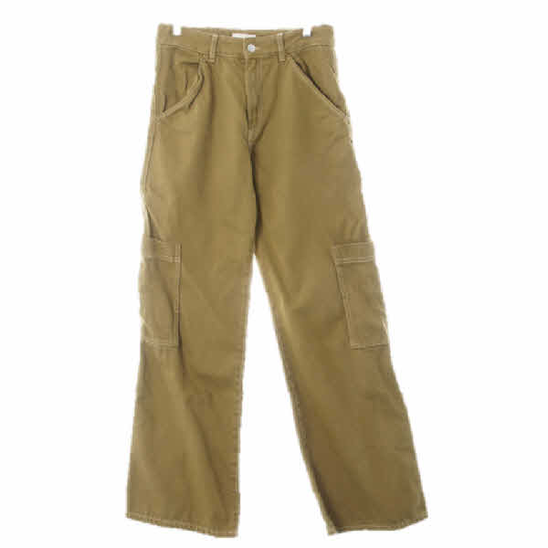h&m 피클드페퍼그린 면 사이드포켓와이드진