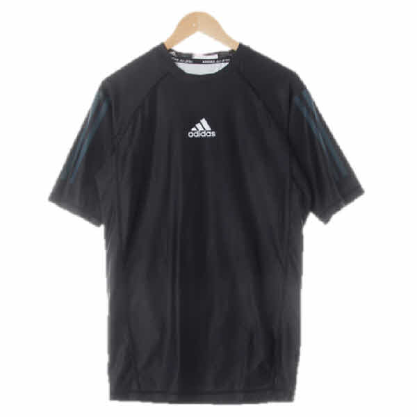 아디다스 블랙 5부소매스포츠기능성티