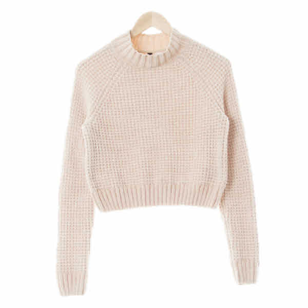 h&m 베이지 나그랑크롭폴라니트