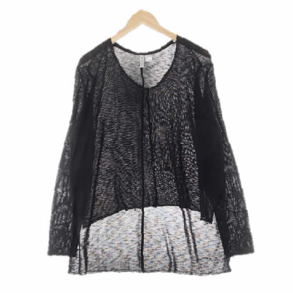 h&m 블랙 언발란스절개니트