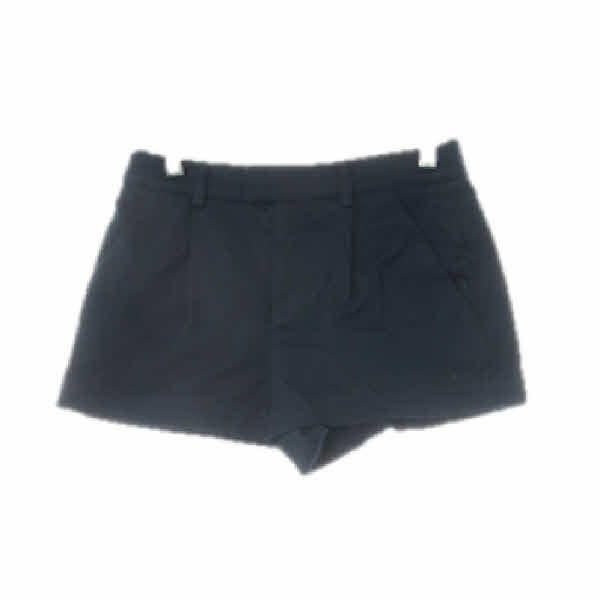 발렌티노 네이비 면혼방 핀턱치노숏팬츠